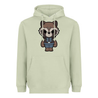 Matcha rocket racoon chibi Heavyweight Hoodie - artisFamous