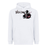 White VENOM THE MOVIE Heavyweight Hoodie - artisFamous