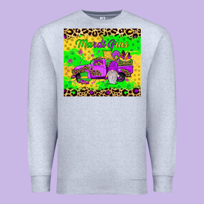 Mardi Gras Gnome Truck Premium Sweatshirt Designed By Jahusdesignshop