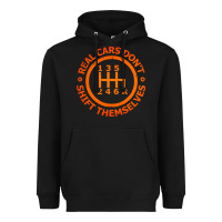 Black real cars dont shift themselves Heavyweight Hoodie - artisFamous