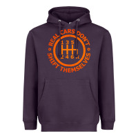 Plum real cars dont shift themselves Heavyweight Hoodie - artisFamous