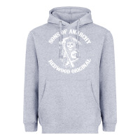 Heather Grey sons of anarchy Heavyweight Hoodie - artisFamous