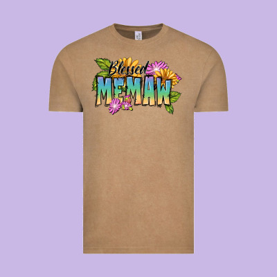 Blessed Memaw Mother's Day Vintage Tee Designed By Fadigitalartstudio