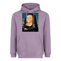 Lavender fernando botero mona lisa Heavyweight Hoodie - artisFamous