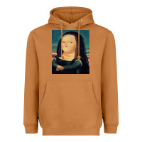 Meerkat fernando botero mona lisa Heavyweight Hoodie - artisFamous