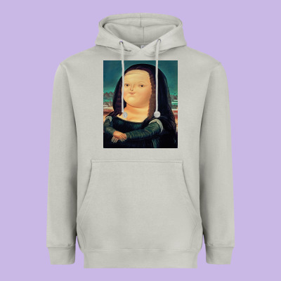 Fernando Botero Mona Lisa Heavyweight Hoodie Designed By Artisfamous