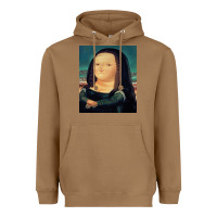 Toasted Coconut fernando botero mona lisa Heavyweight Hoodie - artisFamous