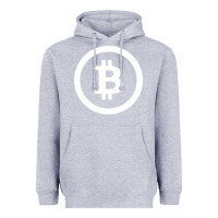 Heather Grey bitcoin Heavyweight Hoodie - artisFamous