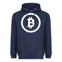 Navy bitcoin Heavyweight Hoodie - artisFamous