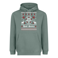 Sage hail santa ugly christmas sweater   sweatshirt Heavyweight Hoodie - artisFamous