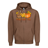 Chestnut peace love fall Zipper Hoodie - AdoDesignShop