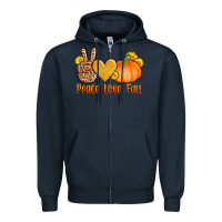 Navy peace love fall Zipper Hoodie - AdoDesignShop