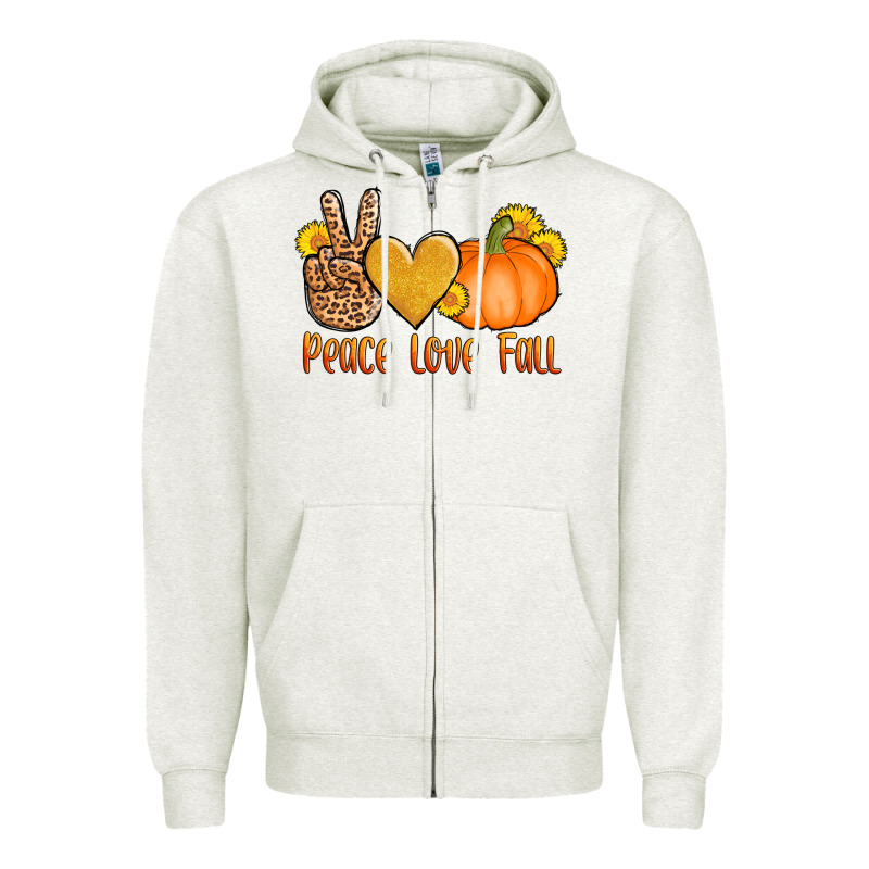 Peace Love Fall Zipper Hoodie by AdoDesignShop | Teevron