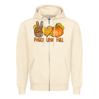 Sandshell peace love fall Zipper Hoodie - AdoDesignShop