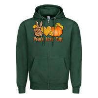 Sports Green peace love fall Zipper Hoodie - AdoDesignShop