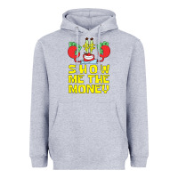 Heather Grey mr krabs show me the money Heavyweight Hoodie - artisFamous