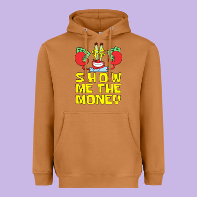 Mr Krabs Show Me The Money Heavyweight Hoodie Designed By Artisfamous