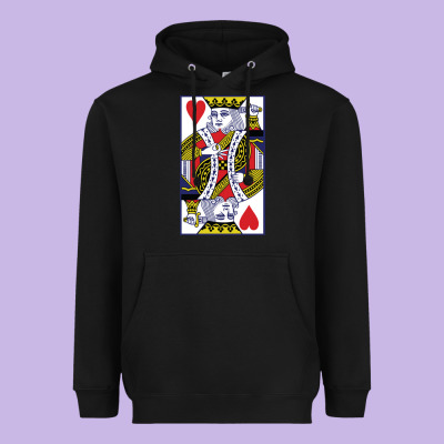 King Of Hearts Heavyweight Hoodie Designed By Artisfamous