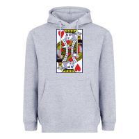 Heather Grey king of hearts Heavyweight Hoodie - artisFamous