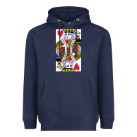 Navy king of hearts Heavyweight Hoodie - artisFamous
