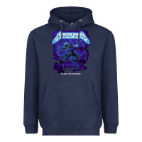 Navy blast the lightning Heavyweight Hoodie - artisFamous