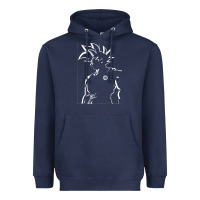 Navy Goku Heavyweight Hoodie - artisFamous
