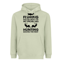 Matcha funny fishing and hunting Heavyweight Hoodie - artisFamous