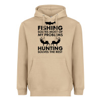 Mushroom funny fishing and hunting Heavyweight Hoodie - artisFamous
