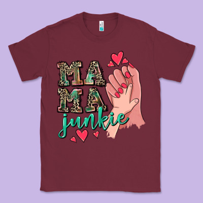 Mama Junkie Mother's Day Classic Tee Designed By Cowgirlartshop