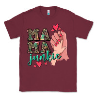 Burgundy Mama Junkie Mother's Day Classic Tee - CowGirlArtShop