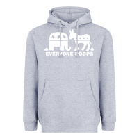 Heather Grey everyone poops Heavyweight Hoodie - artisFamous