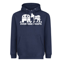 Navy everyone poops Heavyweight Hoodie - artisFamous