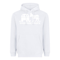 White everyone poops Heavyweight Hoodie - artisFamous