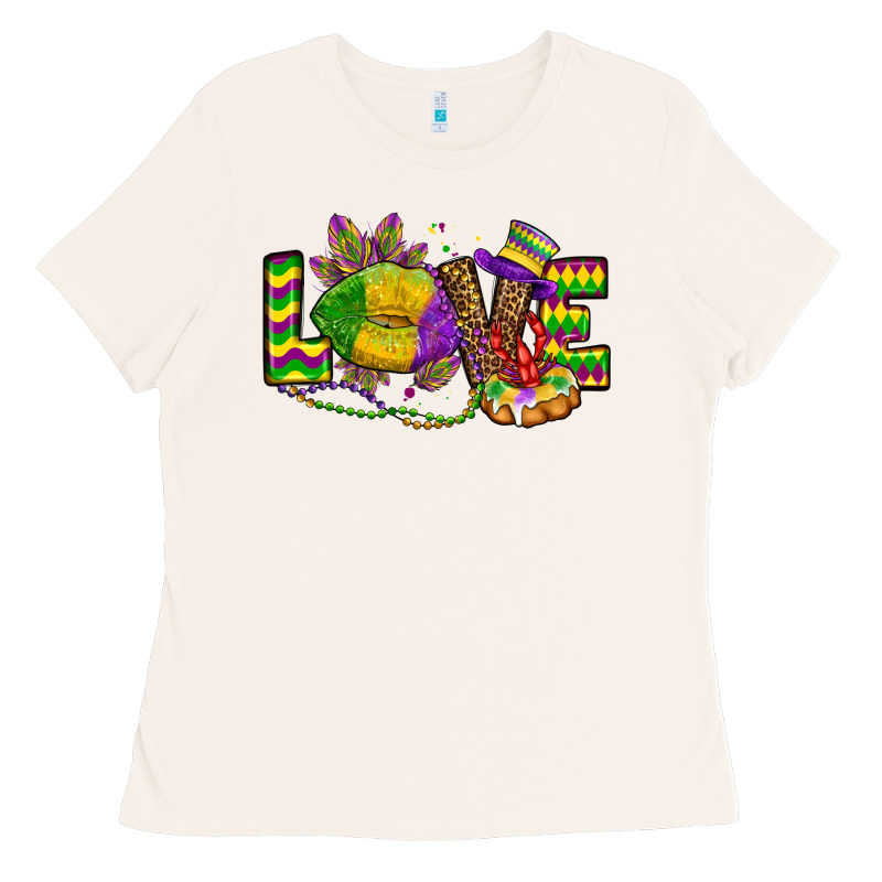 Love Lips Mardi Gras Ladies Tee by OliviaCreatesArt | Teevron