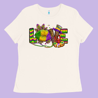 Love Lips Mardi Gras Ladies Tee Designed By Oliviacreatesart