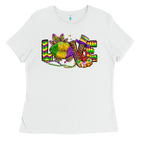 White love lips mardi gras Ladies Tee - OliviaCreatesArt