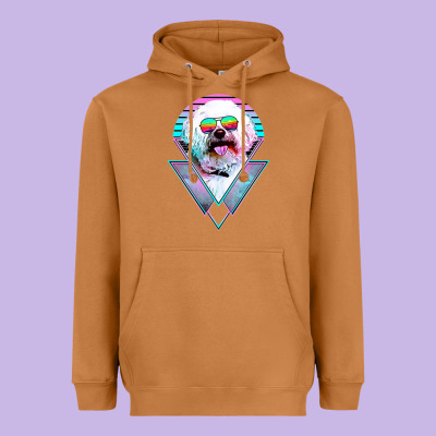 Bichons Frise Dog Vintage Heavyweight Hoodie Designed By Artisfamous