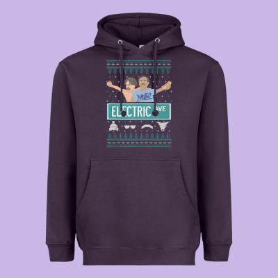 Pardon My Take Electric Avenue Ugly Christmas Sweater Heavyweight Hoodie Designed By Artisfamous