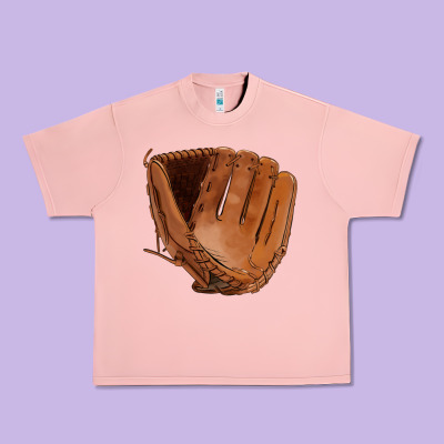 Baseball Glove Urban Heavy Tee Designed By Fadigitalartstudio