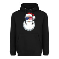 Black santa claus  u.s.a sunglasses christmas in july santa Heavyweight Hoodie - artisFamous