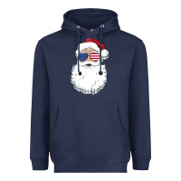 Navy santa claus  u.s.a sunglasses christmas in july santa Heavyweight Hoodie - artisFamous