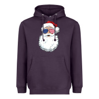 Plum santa claus  u.s.a sunglasses christmas in july santa Heavyweight Hoodie - artisFamous