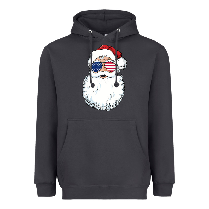 Santa Claus  U.s.a Sunglasses Christmas In July Santa Heavyweight Hoodie by artisFamous | Teevron