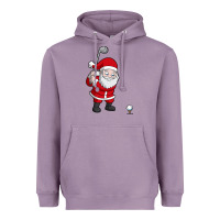 Lavender santa claus golf christmas golfer golfing gift Heavyweight Hoodie - artisFamous