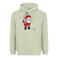 Matcha santa claus golf christmas golfer golfing gift Heavyweight Hoodie - artisFamous