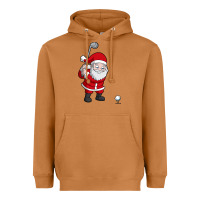Meerkat santa claus golf christmas golfer golfing gift Heavyweight Hoodie - artisFamous