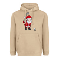 Mushroom santa claus golf christmas golfer golfing gift Heavyweight Hoodie - artisFamous