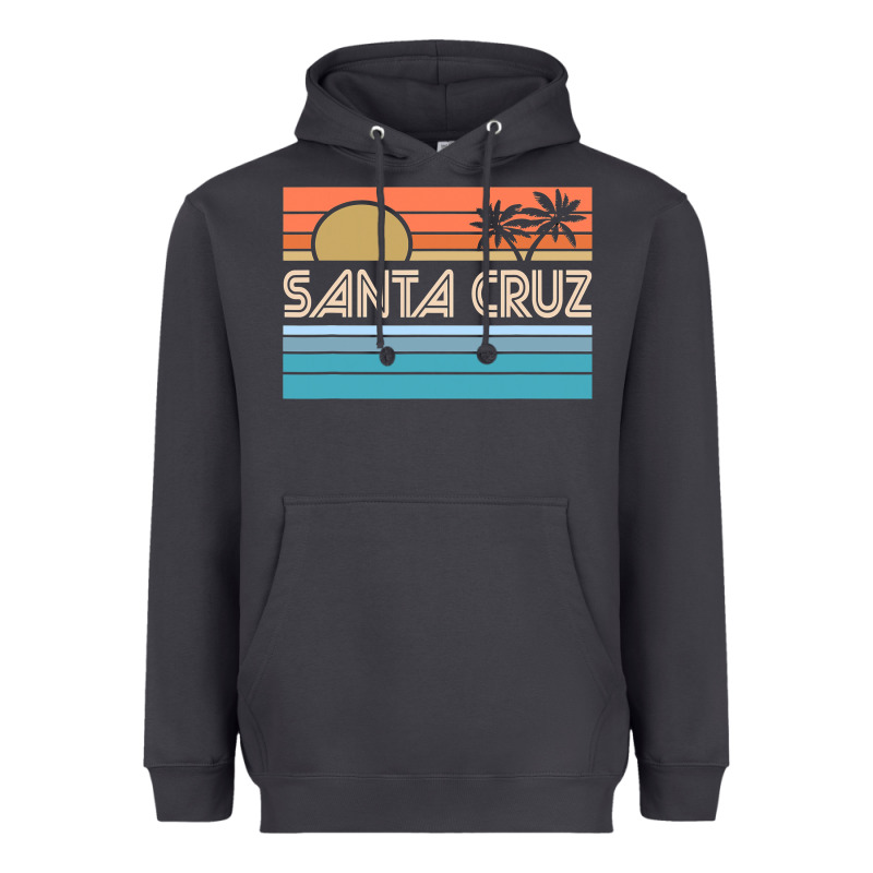Santa C.r.u.z Cali Sunset 70s 80s Surfer Summer Sun Heavyweight Hoodie by artisFamous | Teevron