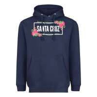 Navy santa c.r.u.z cali  floral hibiscus flower Heavyweight Hoodie - artisFamous