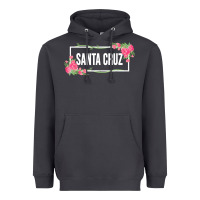 Santa C.r.u.z Cali  Floral Hibiscus Flower Heavyweight Hoodie | Teevron